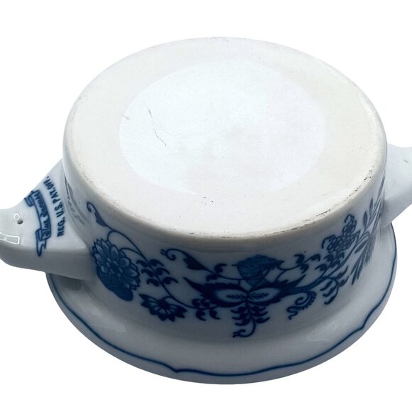 Blue Danube Blue Onion Coquette Covered Casserole Dish 6.5 x 4.75 X 2.25 Porcela - Picture 8 of 11